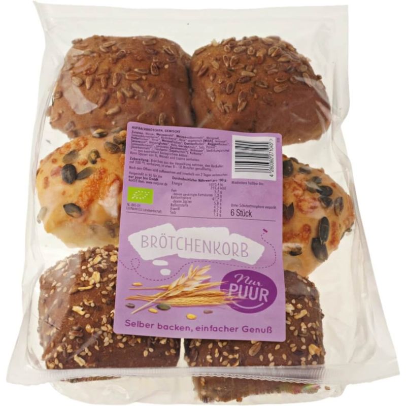 Nur Puur Brötchenkorb, 6 Stück - Produktbild