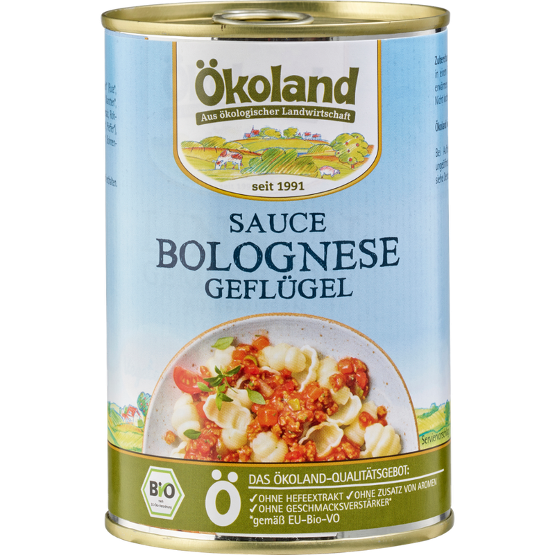 ÖKOLAND Sauce Bolognese mit Geflügelhackfleisch - Produktbild