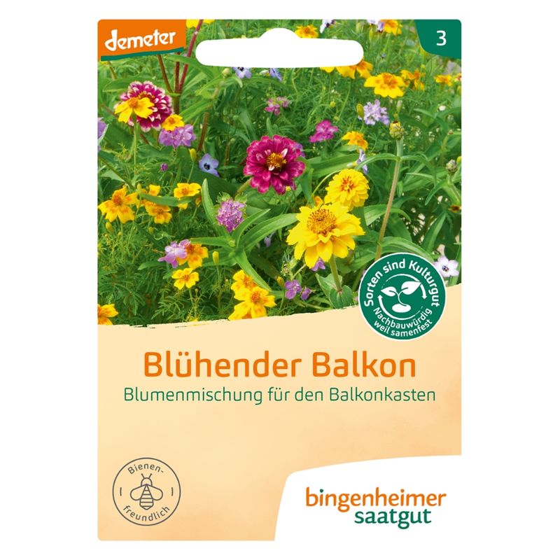 Bingenheimer Saatgut Blühender Balkon (Mischung) - Blumen (Saatgut) - Produktbild