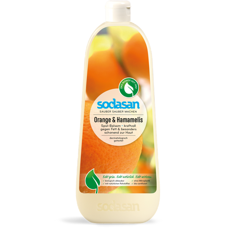 sodasan Dish Balm Orange & Witch Hazel 1l - Produktbild