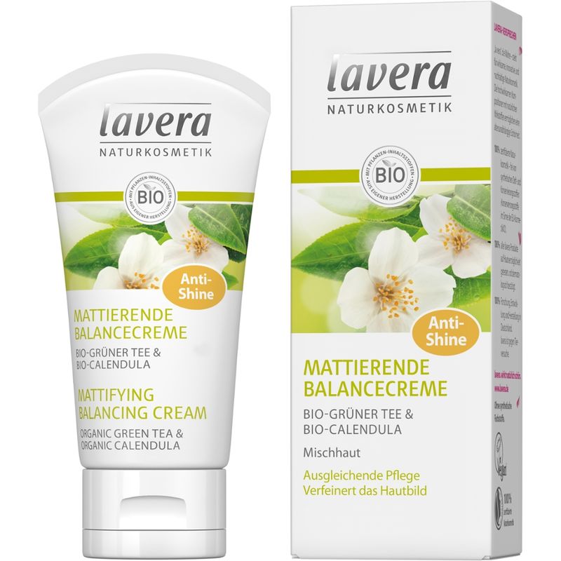 lavera Mattierende Balancecreme Bio-Grüner Tee - Produktbild