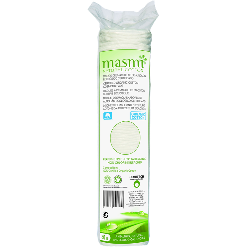 MASMI ORGANIC CARE Bio Kosmetikpads aus 100% GOTS Bio Baumwolle MASMI - Produktbild