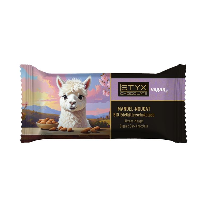 Styx Naturcosmetic BIO-Edelbitterschokolade gefüllt mit Mandel Nougat 70g (Vegan) - Produktbild