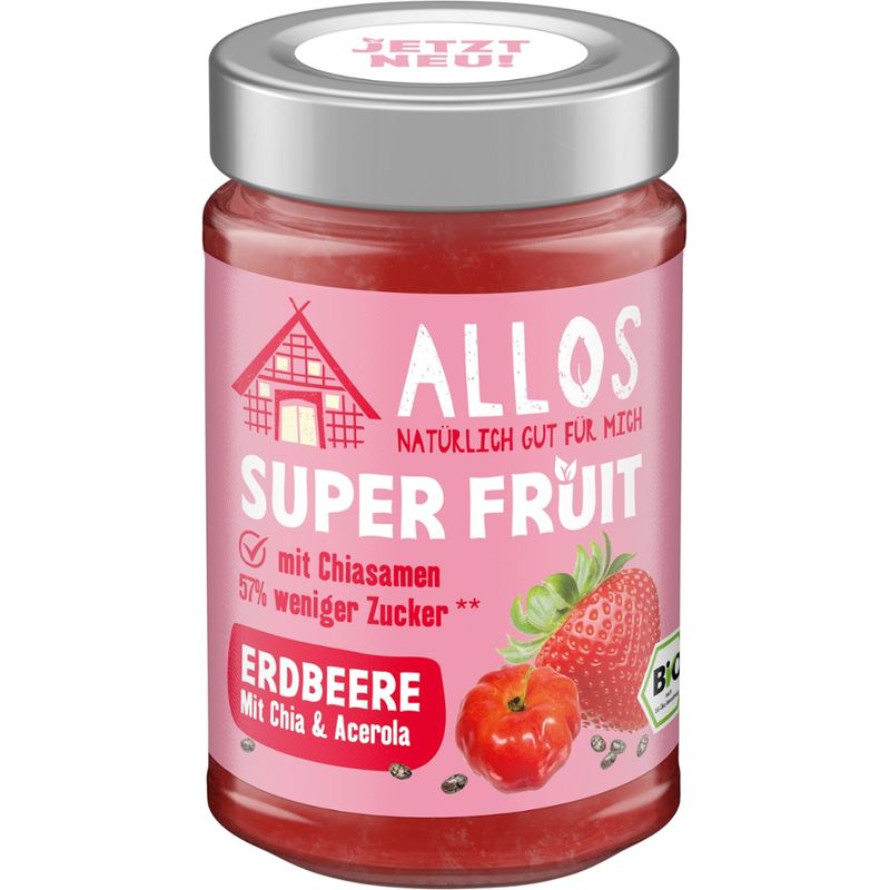 Allos Super Fruit Erdbeere mit Chia & Acerola - Produktbild