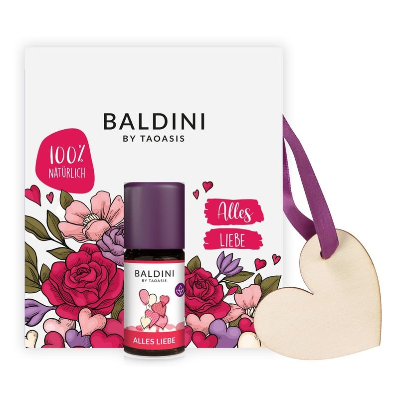 Baldini Baldini Alles Liebe Mini-Duftset mit Holzherz - Produktbild