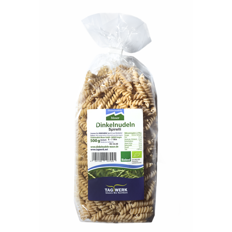 TAGWERK Dinkelnudeln Spirelli Moser - Produktbild