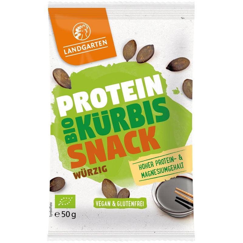 Landgarten Bio Protein Kürbissnack Würzig 50g - Produktbild