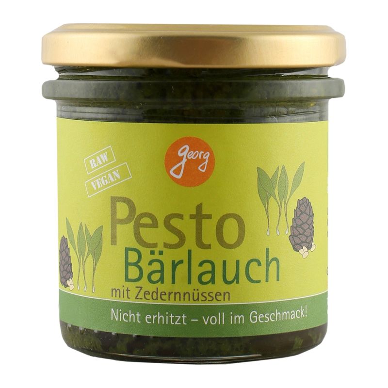 Georg Pesto Bärlauch aus zertifizierter Wildsammlung mit Zedernüssen Bio - Produktbild