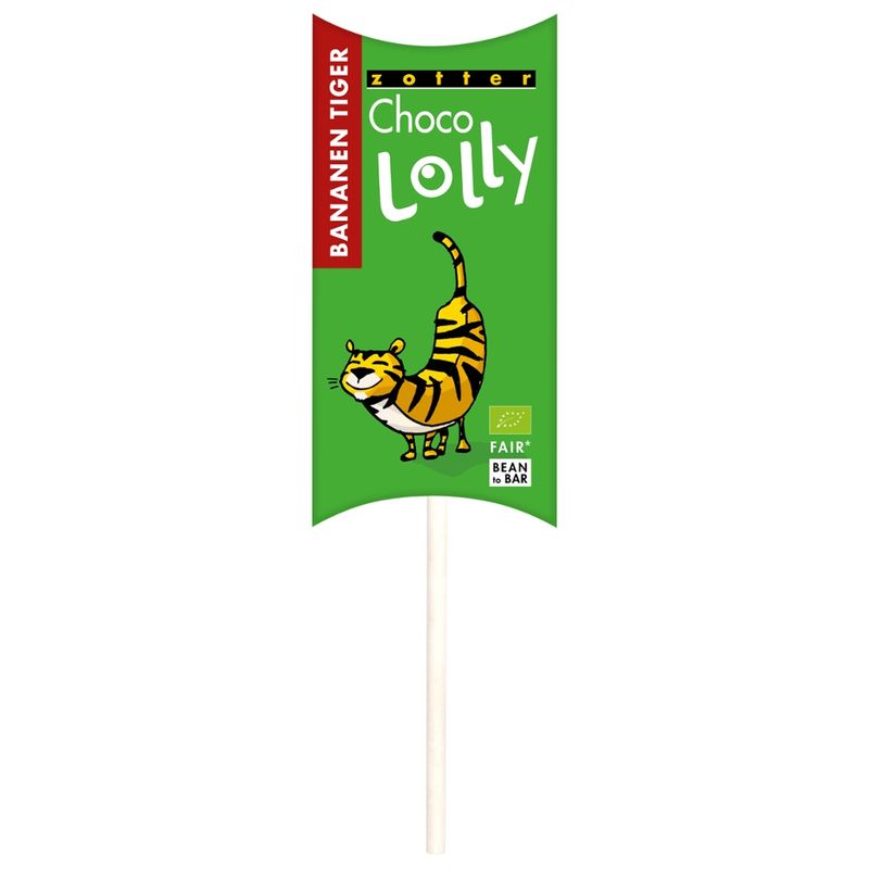 Zotter Schokolade Choco Lolly - Bananen Tiger - Produktbild