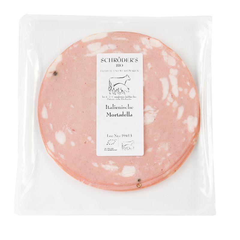 Schröder's Bio Fleisch- und Wurstwaren Italienischer Mortadella 80 g - Produktbild