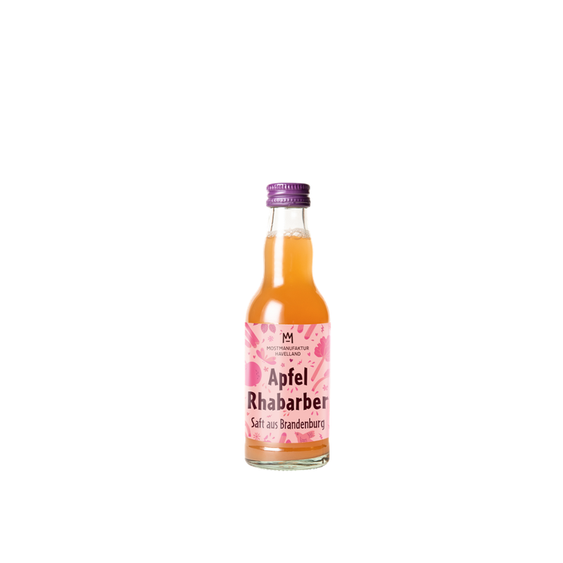 MostManufaktur Havelland Bio-Apfelsaft-Rhabarbersaft 200 ml aus Brandenburg - Produktbild