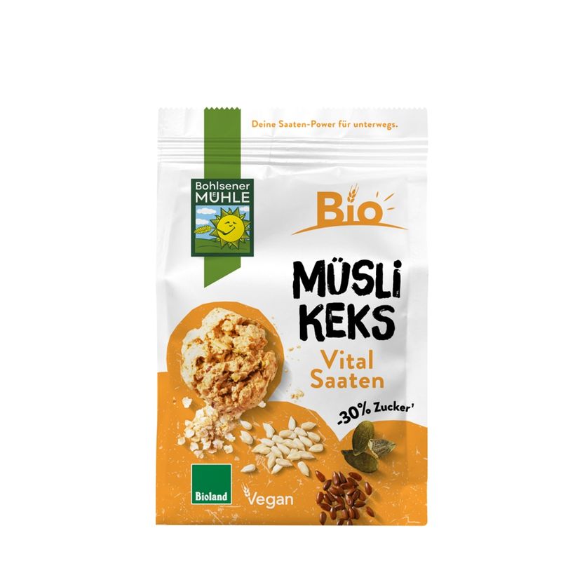 Bohlsener Mühle Bio Müsli Keks Vital Saaten Bioland - Produktbild