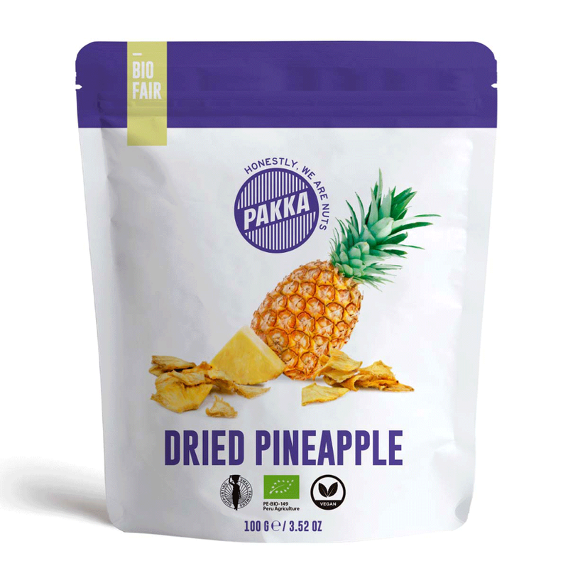 Pakka Ananas getrocknet, Bio, 100g - Produktbild