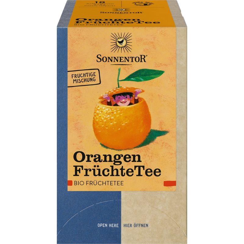 Sonnentor Orangen FrüchteTee, Doppelkammerbeutel - Produktbild