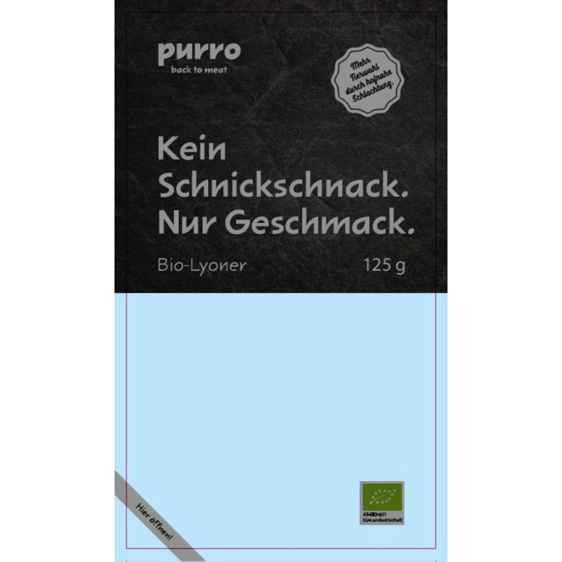 PURRO PUR BIO-Lyoner e125g GS/atmo - Produktbild