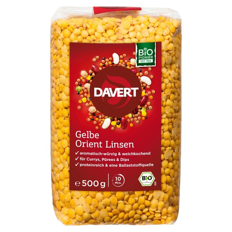 Davert Gelbe Orient Linsen 500g - Produktbild