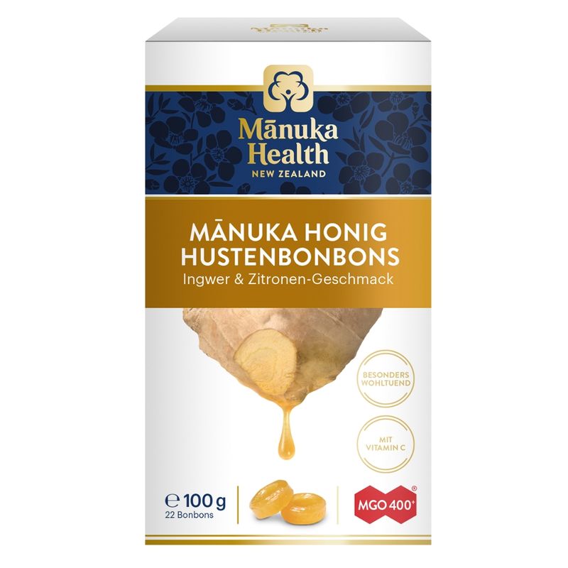 Manuka Health Mãnuka Health Manuka Hustenbonbons MGO 400+ Ingwer-Zitrone - Produktbild