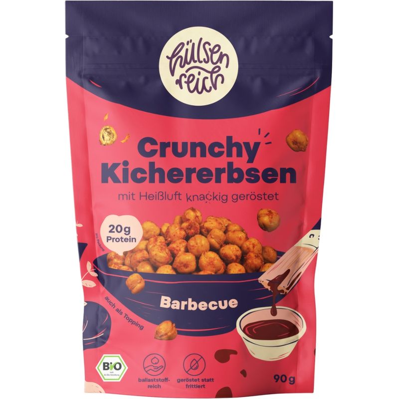 Hülsenreich Crunchy Kichererbsen mit rauchiger Barbecue-Gewürzzubereitung - Produktbild