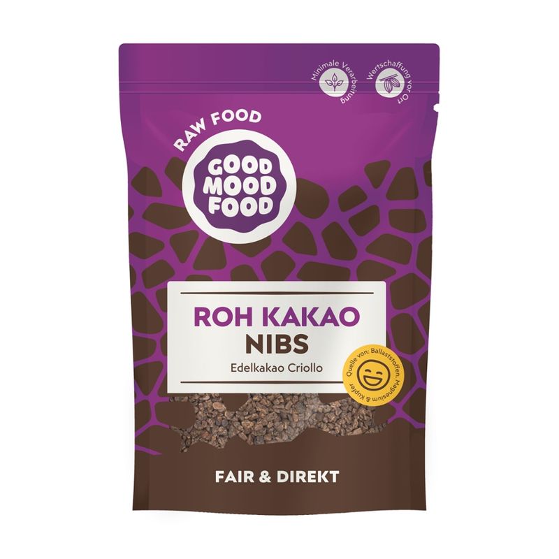 goodmoodfood Roh Kakao Nibs 120g - 100% Edelkakao aus Südamerika - Produktbild