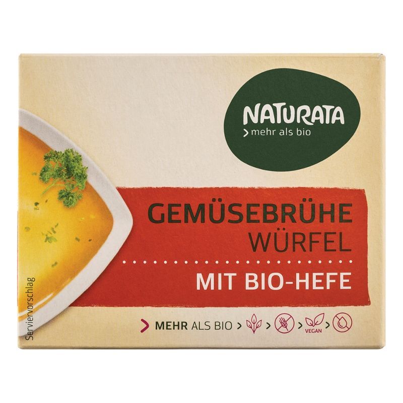 NATURATA Gemüse-Brühwürfel mit Bio-Hefe, ohne Palmöl - Produktbild
