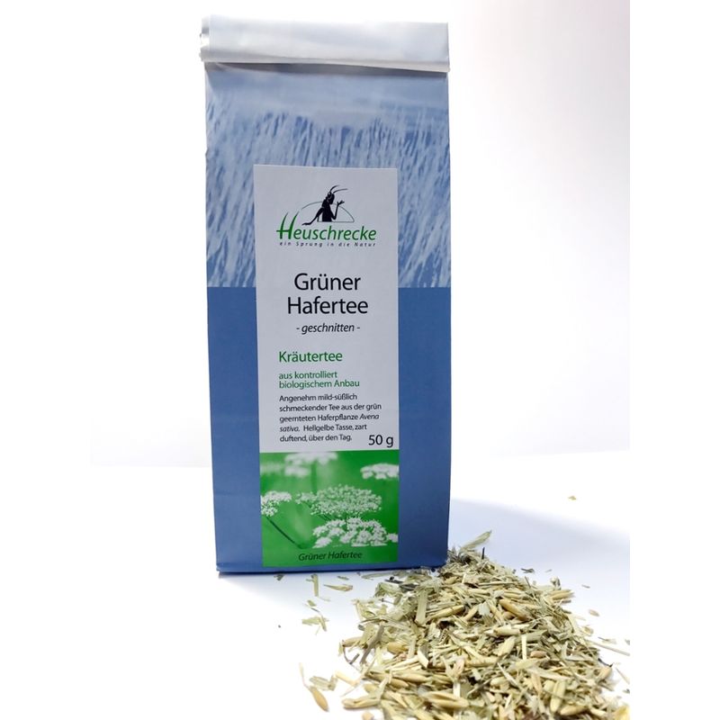 Heuschrecke Hafertee, grün, geschnitten ,kbA - Produktbild