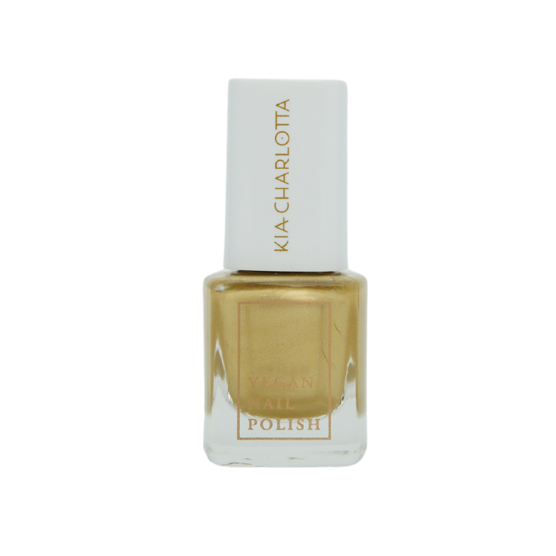 Kia-Charlotta Kia-Charlotta I VEGANER Nagellack I Golden Glamour I Sandiges Gold I TIERVERSUCHSFREI und MADE IN GERMANY I Premium Qualität I 5ml - Produktbild