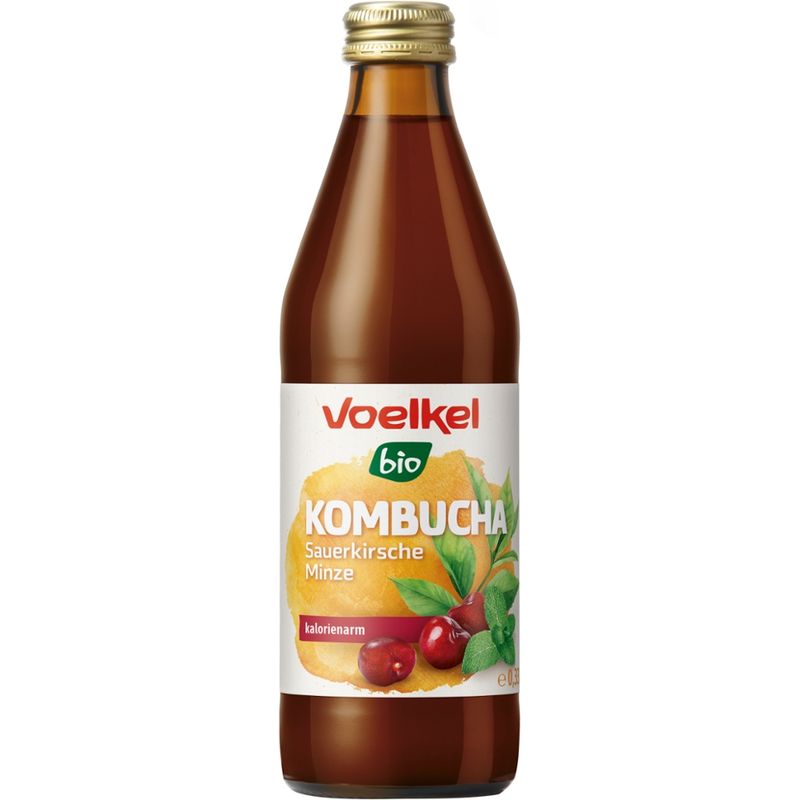 Voelkel Kombucha Sauerkirsche Minze - Produktbild