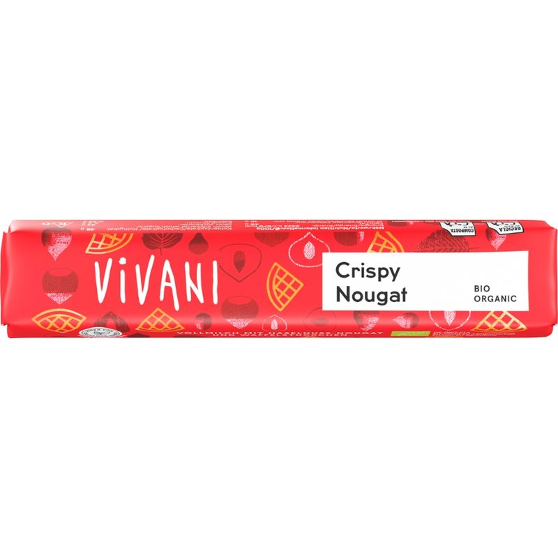 Vivani Crispy Nougat Schokoriegel - Produktbild