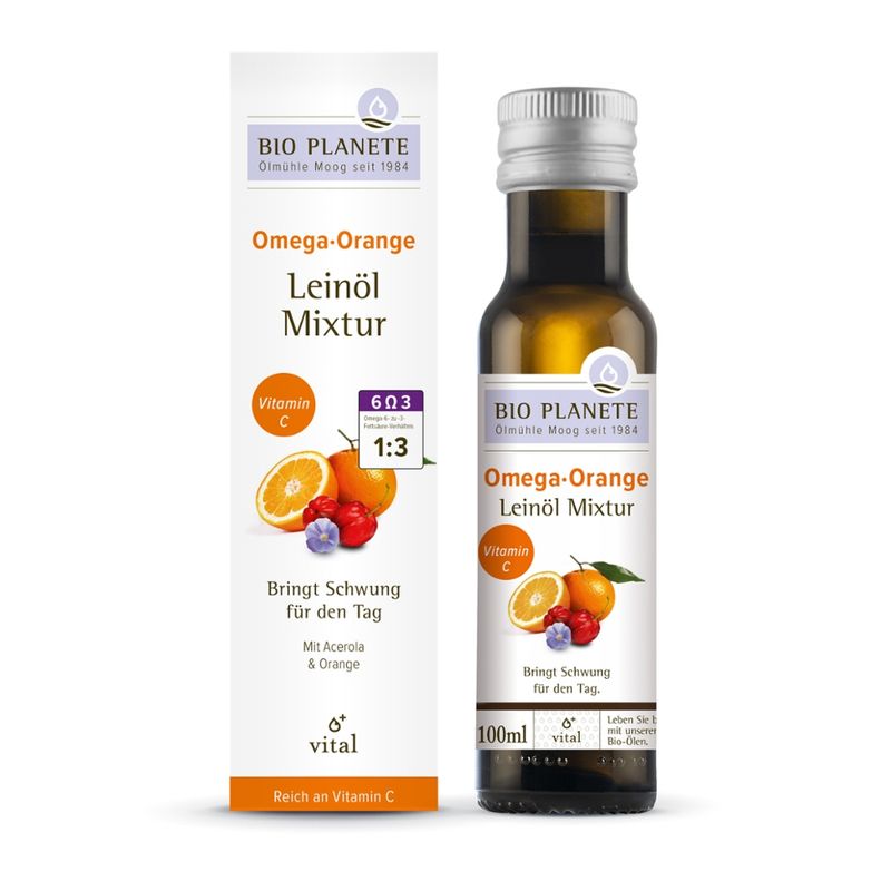 BIO PLANÈTE Omega Orange Leinöl-Mixtur - Produktbild