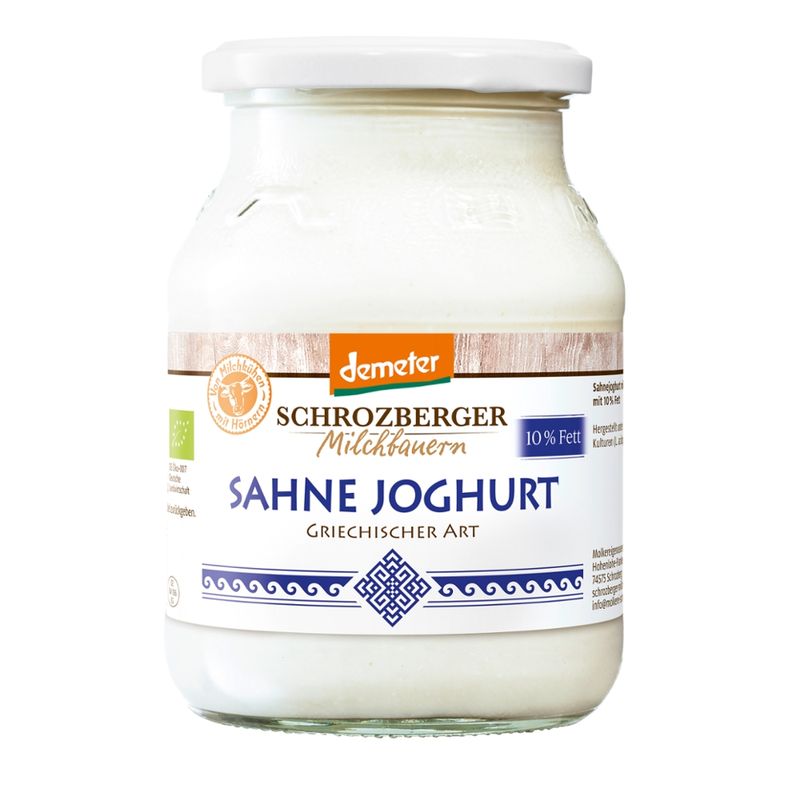 Schrozberger Milchbauern Dem.Sahnejoghurt 10% 500g stichfest - Produktbild