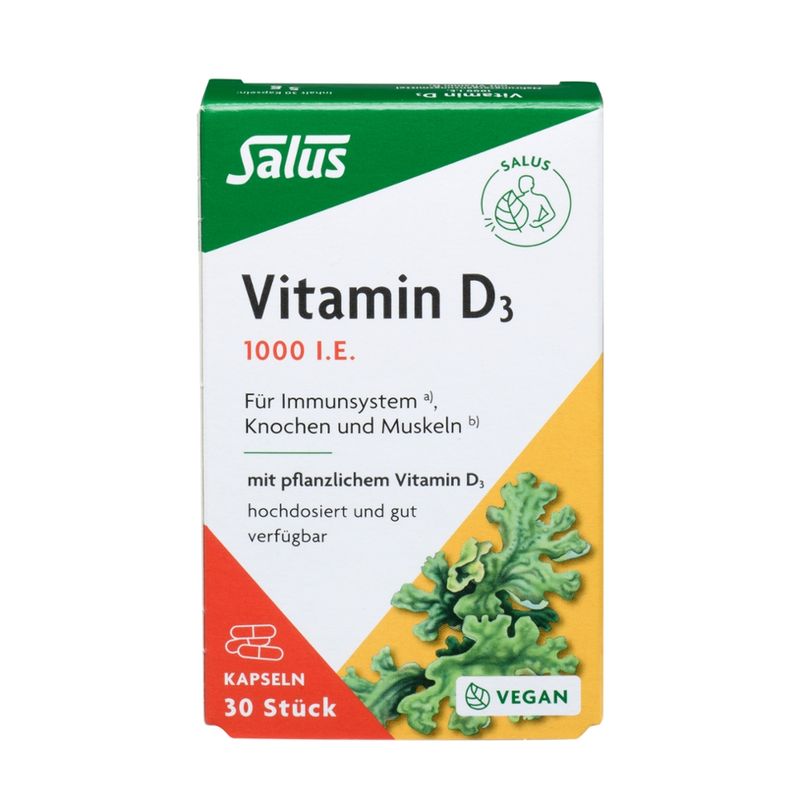 Salus® Vitamin D3 1000 I.E. Kapseln, 30 Kps - Produktbild