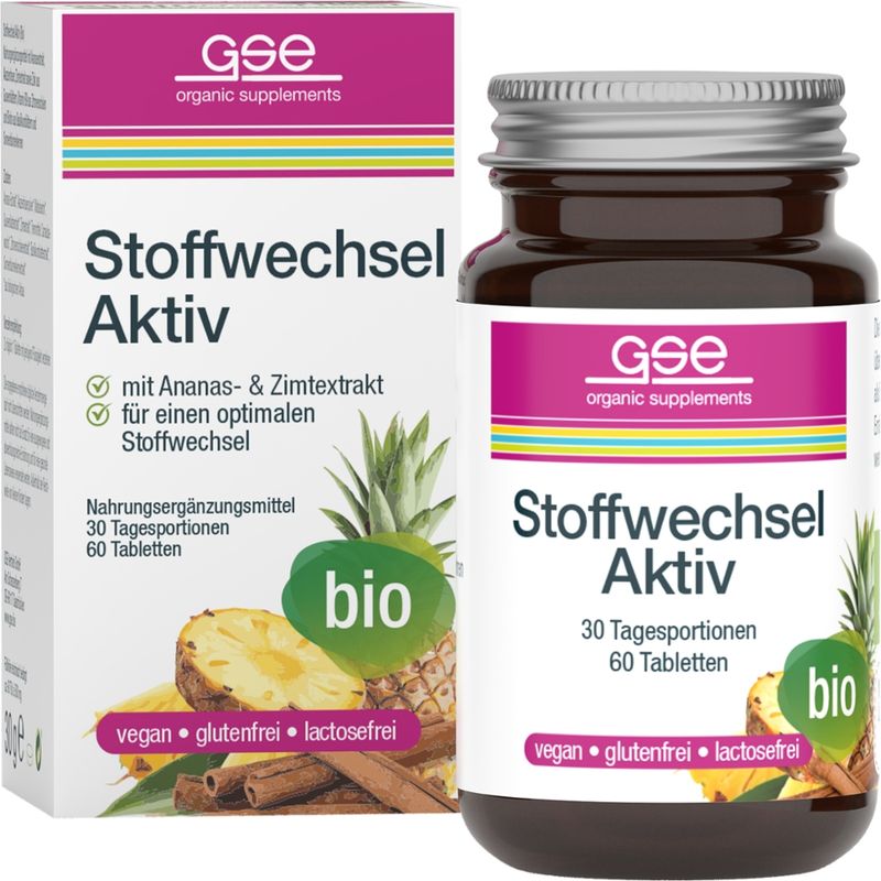 GSE  Stoffwechsel Aktiv (Bio), 60 Tabletten à 500mg - Produktbild