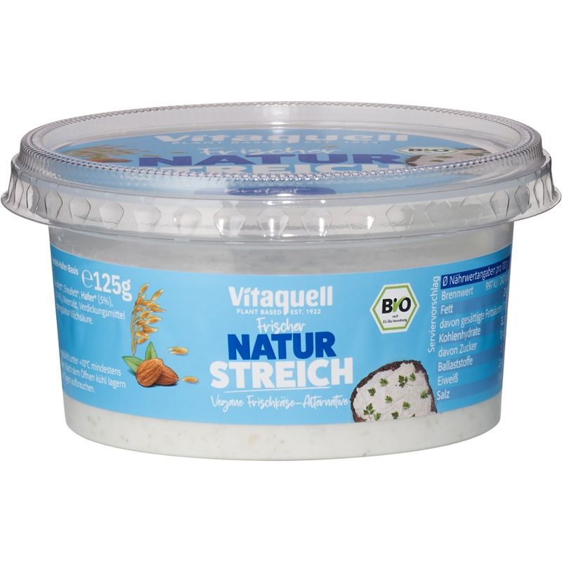 Vitaquell Bio Frischer Natur Streich - Vegane Frischkäse-Alternative - Produktbild