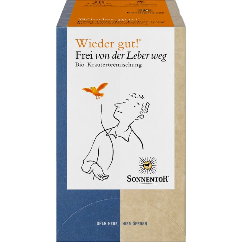 Sonnentor Frei von der Leber weg® Tee Wieder gut!®, Doppelkammerbeutel - Produktbild