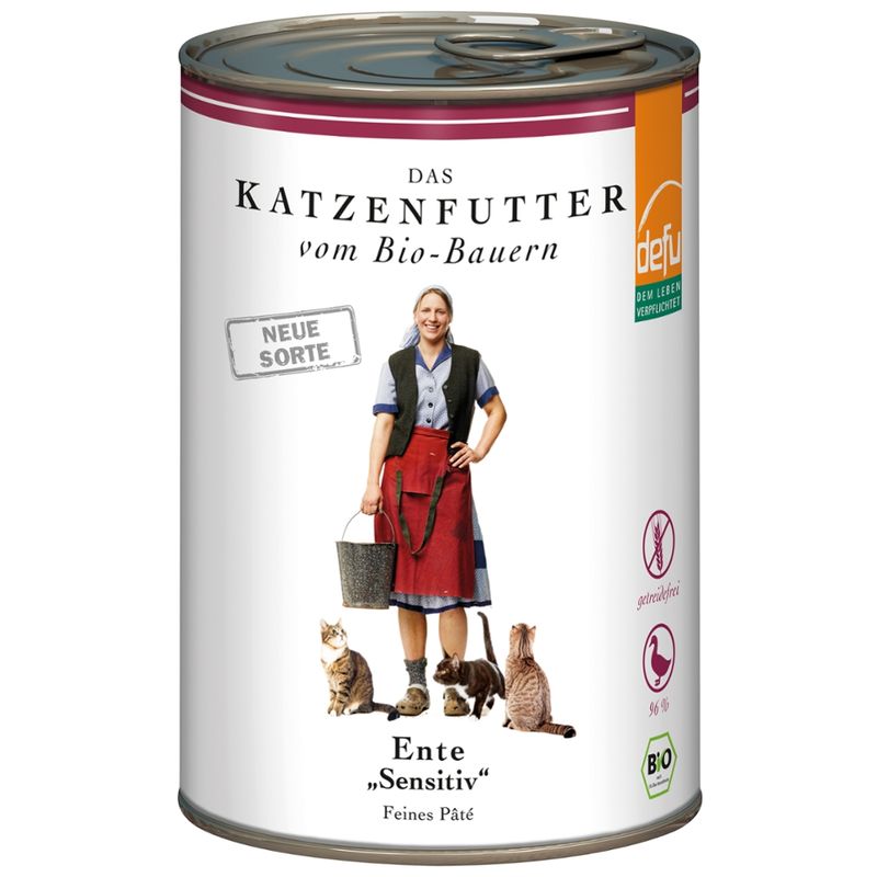 defu - Das Tierfutter vom Bio-Bauern Katze Ente "Sensitiv" - Produktbild