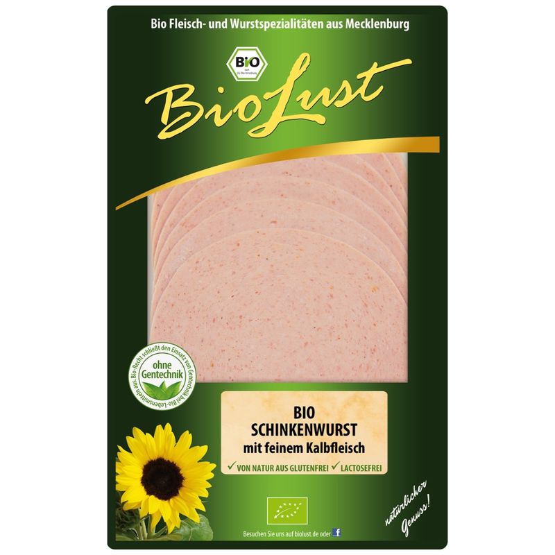 Biolust Bio Schinkenwurst mit feinem Kalbfleisch - Produktbild