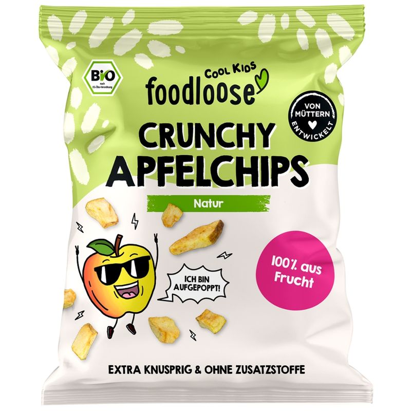 foodloose COOL KIDS Bio-Apfelchips Natur von foodloose COOL KIDS, vegan, glutenfrei, laktosefrei - Produktbild