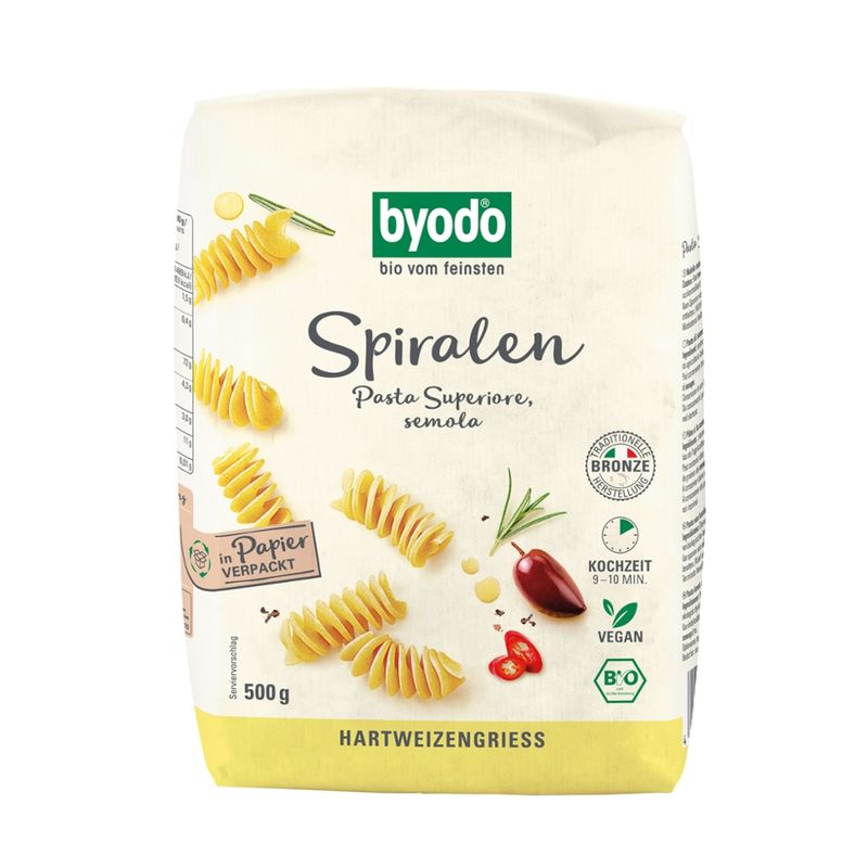 Byodo Byodo Spirals Pasta Superiore, 500g - Produktbild