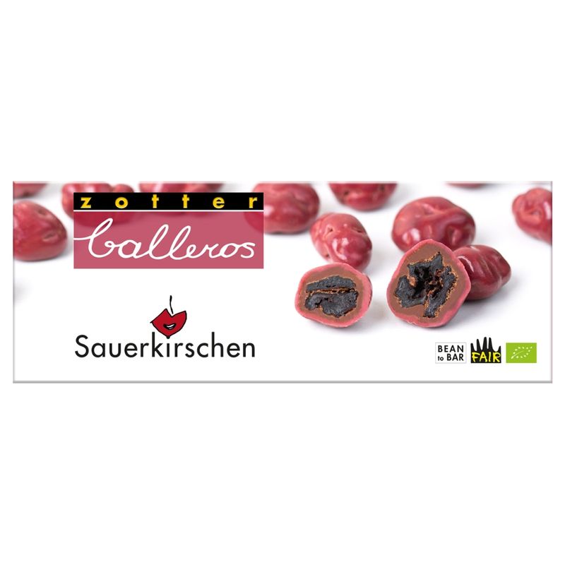 Zotter Schokolade Balleros "Sauerkirschen" - Produktbild