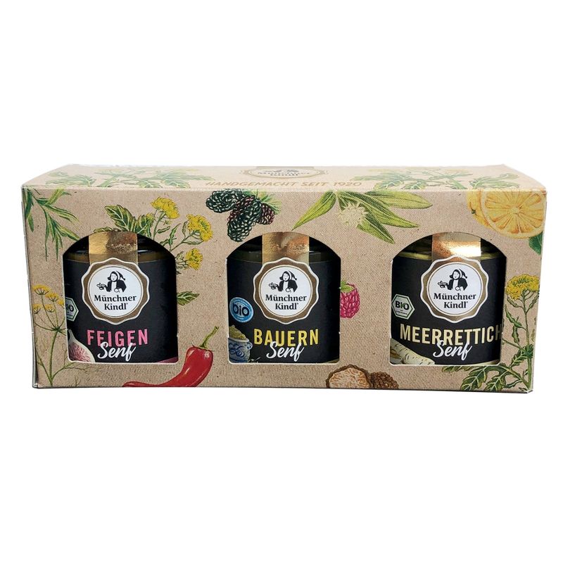Münchner Kindl Senf Geschenkset Senf Bio 3x125ml Münchner Kindl - Produktbild