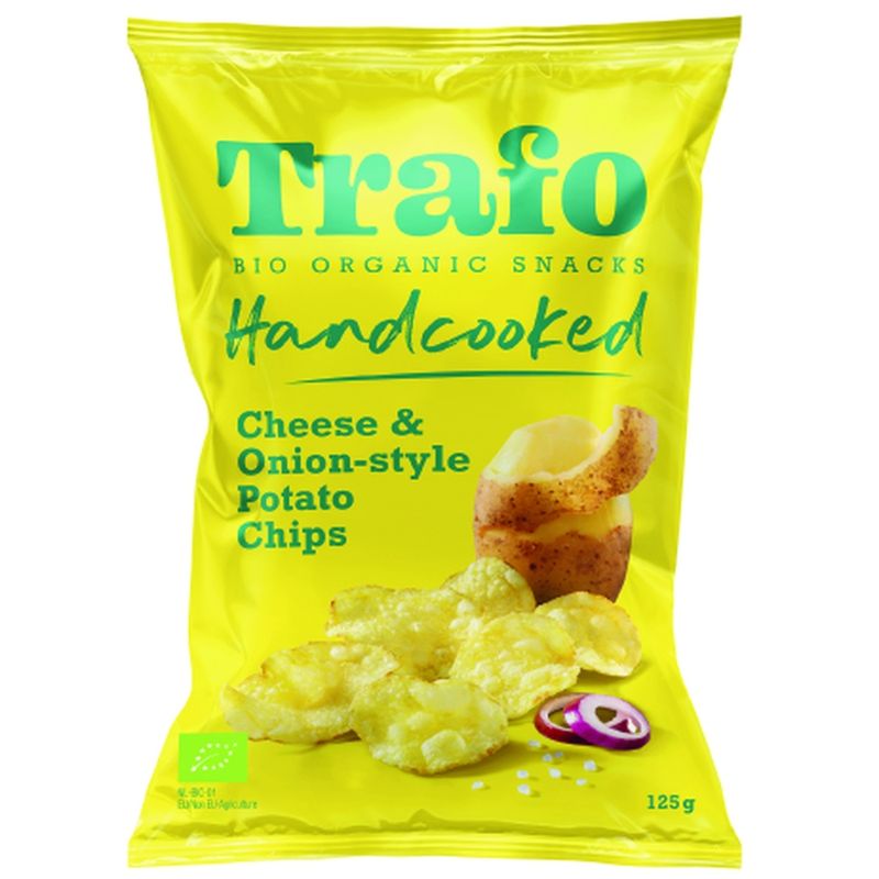 Trafo Handcooked Chips Cheese & Onion 10x125g - Produktbild