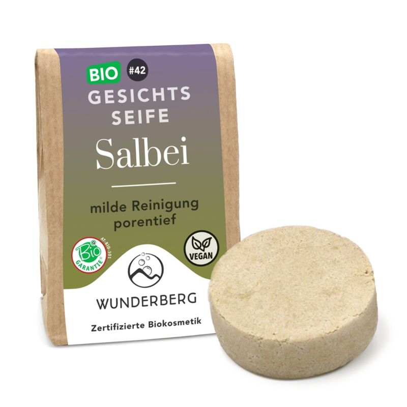 Wunderberg BIO Gesichtsseife #42 Salbei 48g - Produktbild