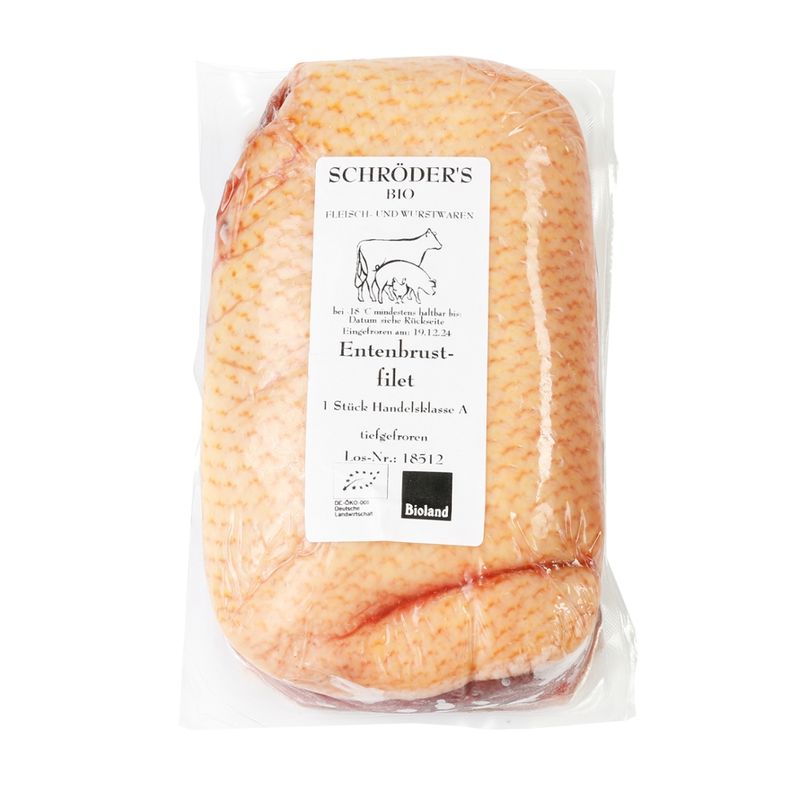 Schröder's Bio Fleisch- und Wurstwaren Entenbrustfilet mit Haut ca. 400 g TK - Produktbild