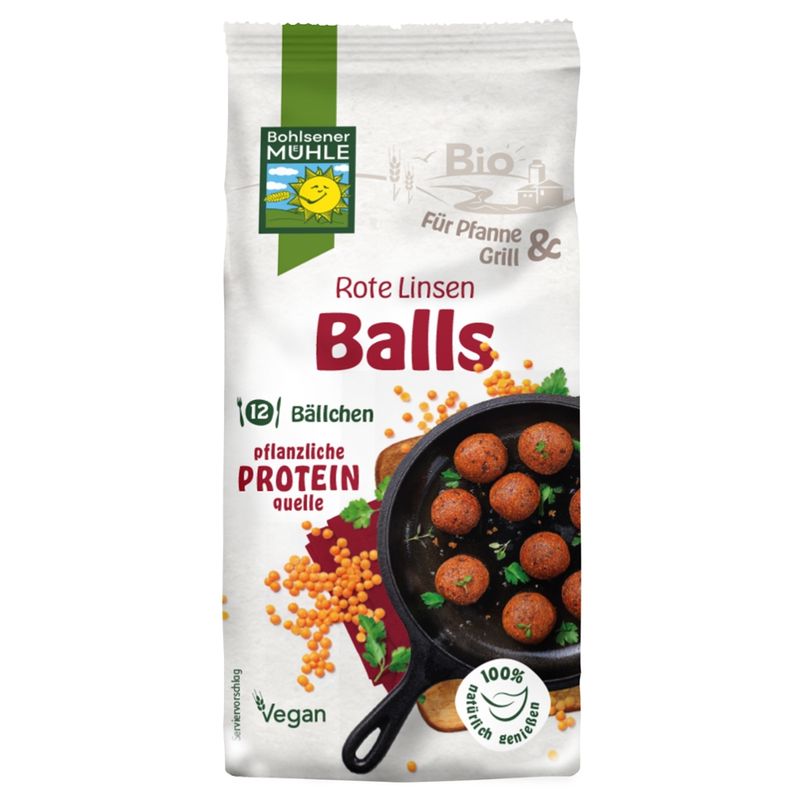 Bohlsener Mühle Bio Rote Linsen Balls - Produktbild
