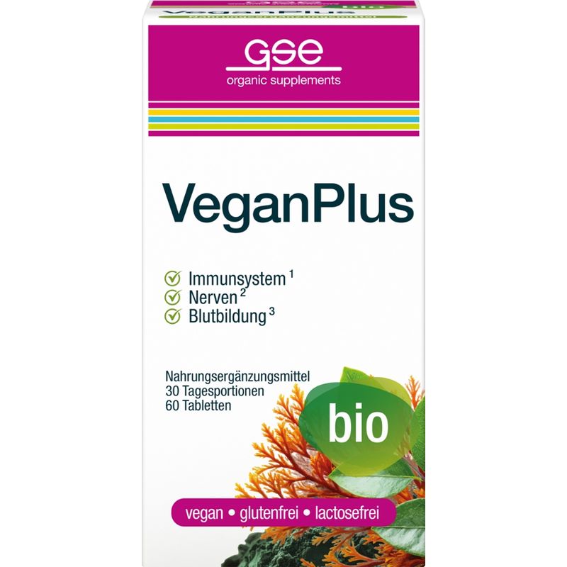 GSE  VeganPlus (Bio), 60 Tabletten à 500 mg - Produktbild