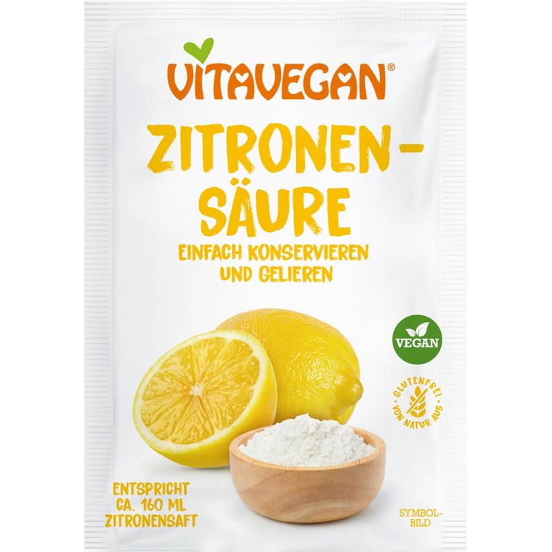 Vitavegan Zitronensäure, 10 g, glutenfrei - Produktbild