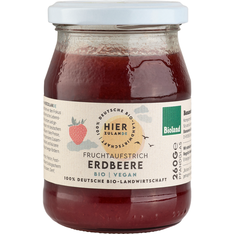 Hierzulande Fruchtaufstrich Erdbeere, 260g - Produktbild