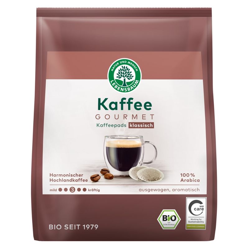 LEBENSBAUM Kaffee Gourmet, Kaffeepads, klassisch - Produktbild