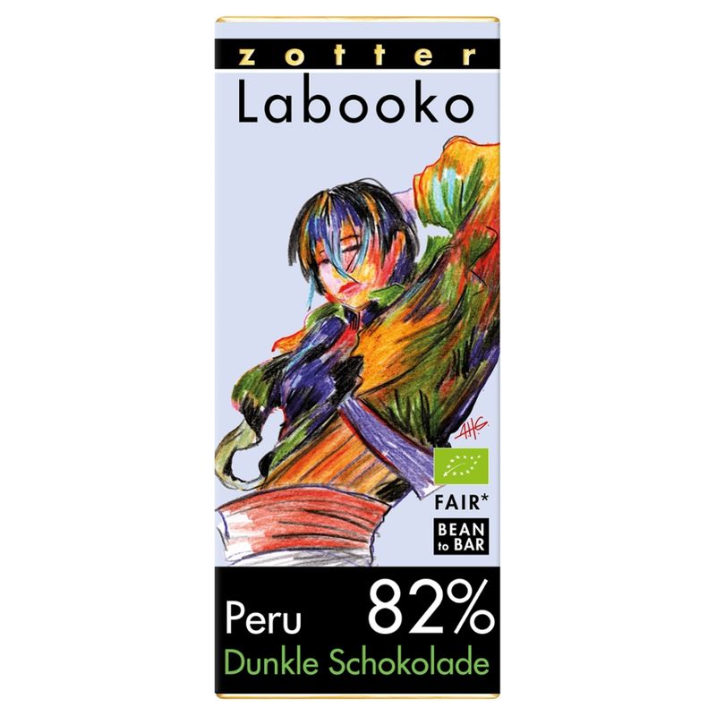 Zotter Schokolade Labooko 82% PERU - Produktbild