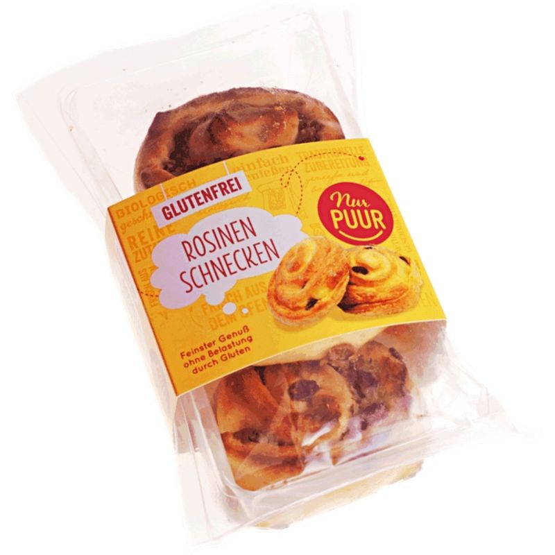 Nur Puur Rosinenschnecken, 3 Stück - Produktbild